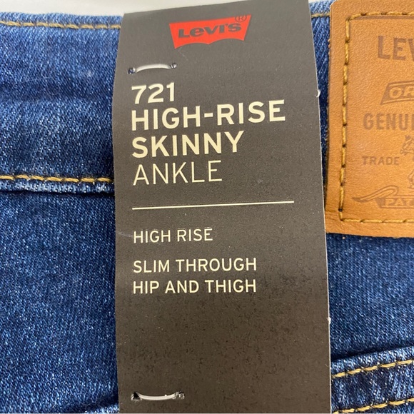 NWT Levi’s Premium 721 HIGH RISE ANKLE SKINNY JEANS - Picture 4 of 10